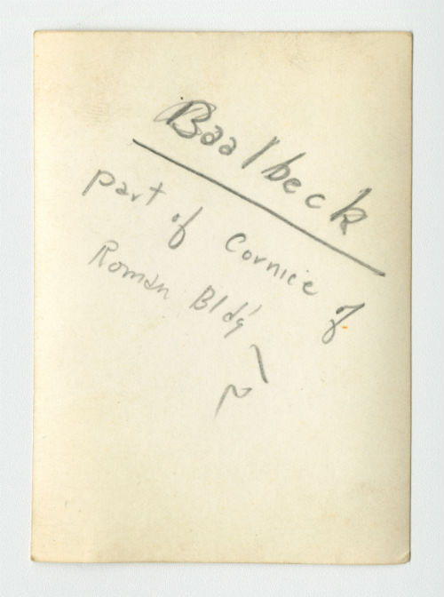 Baalbek, Lebanon (guide beneath a fallen fragment from the Temple of Jupiter). Photograph Verso