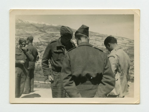 Christopher "Chris" Morley, Jr., Alan "Al" Branch and Edwin "Eddie" Hillman in Zahleh. Recto 1