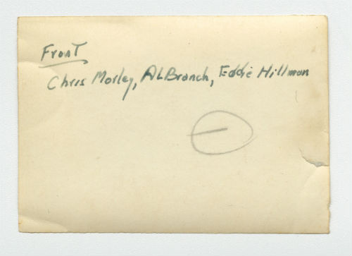Christopher "Chris" Morley, Jr., Alan "Al" Branch and Edwin "Eddie" Hillman in Zahleh. Verso 2
