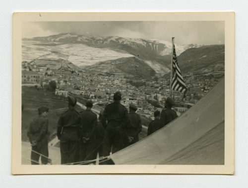 Flag raising in Zahleh, Lebanon. Recto