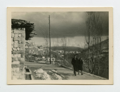 A street in Zahleh, Lebanon looking towards Damascus, Syria. Recto