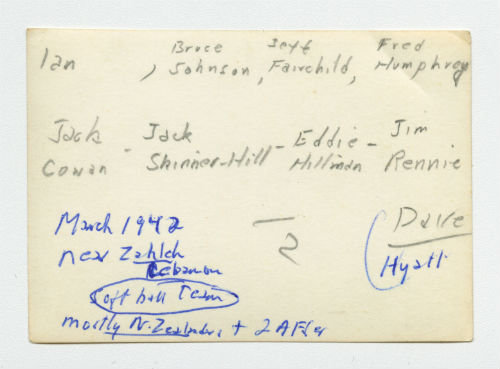 New Zealand Casualty Clearing Station team. Verso 1