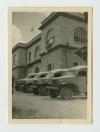 Ambulances in front of the Casualty Clearing Station in Zahleh, Lebanon. Recto