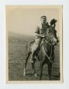 Bird hunting trip in Syria (Jack Hill-Skinner on Pasha Ariens's horse near Damascus, Syria). Recto 1
