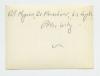 Palestine (William "Bill" McGuire, Dr. Fleischner, his daughter and Peter Wiley in Jerusalem). Verso