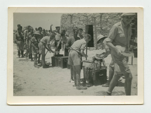 Chow line near Marsa Matruh, Egypt. Recto