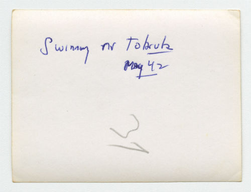 Swimming near Tobruk, Libya (2). Verso