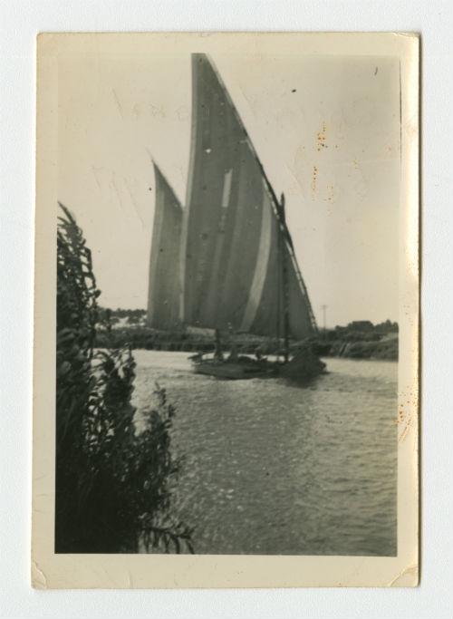 Ancient canal boat in Egypt. Recto