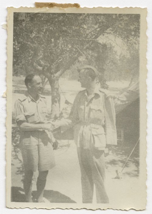 Colonel Richmond and Fred Hoeing in Tripoli. Recto