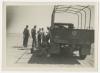 Midday lunch and practice run for desert navigation with a Chevrolet 3 ton truck. Recto