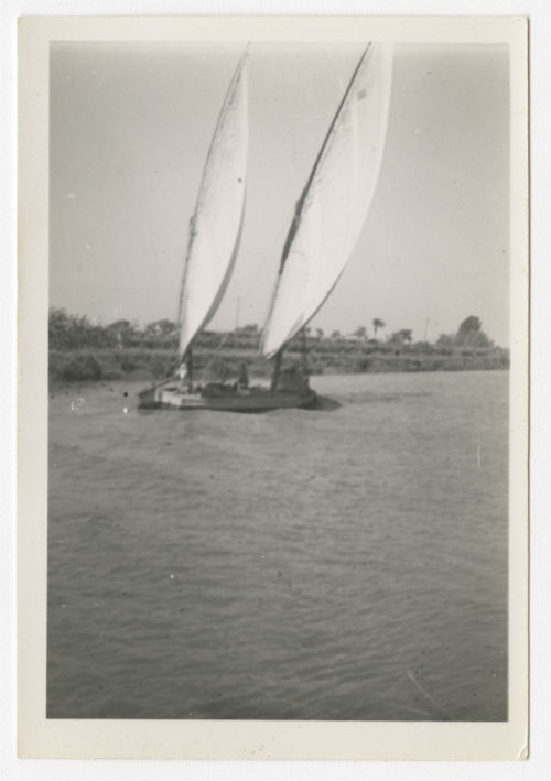 Sailboat with two sails