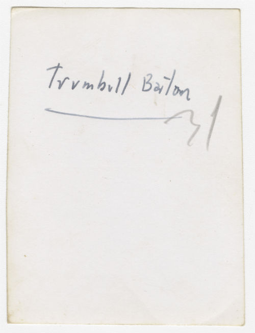 Trumbull Barton on a beach. Verso 2