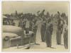 AFS volunteers cheering King George VI during the review in Tripoli. Recto