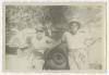 Unidentified individual and Bayard "Newport Nellie" King after the foot race near Al-Swani. Recto