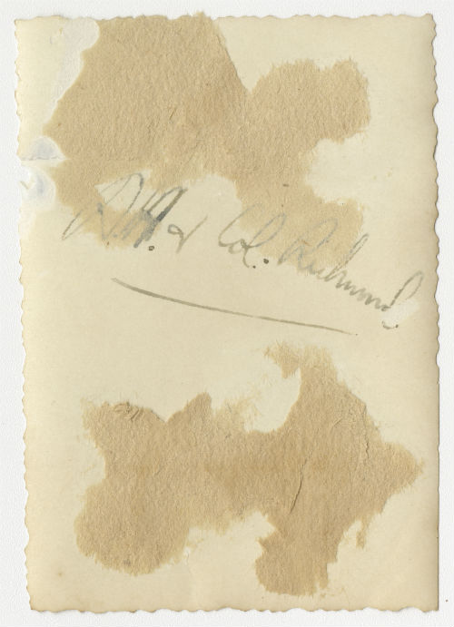 Arthur Howe, Jr. and Colonel Richmond in Tripoli, Libya. Verso