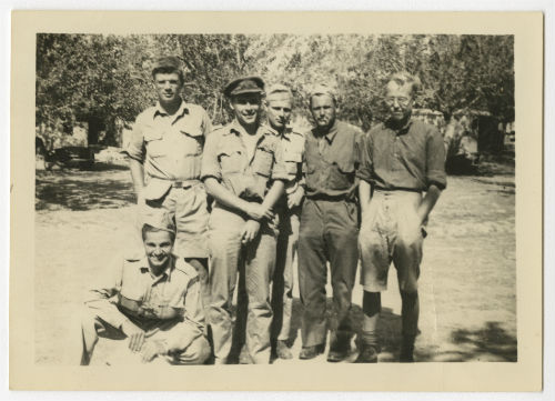 Five AFS Volunteers and one unidentified individual in Tripoli, Libya (1). Recto