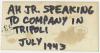 Arthur Howe, Jr. speaking to his company in Tripoli, Libya (2). Verso