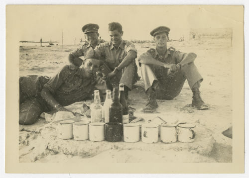 AFS volunteers on a beach in Tripoli, Libya