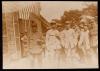 French soldiers and American ambulance drivers on the terrace at 21 rue Raynouard