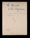 Drivers outside the barracks at 21 rue Raynouard (with label). Verso.