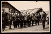 Men with their faces turned left in front of the barracks at the Officers' Training School at Meaux.