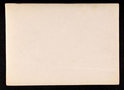 Two men sitting on planks. Verso.