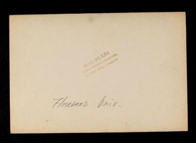 American Field Service ambulance 1006. Verso.