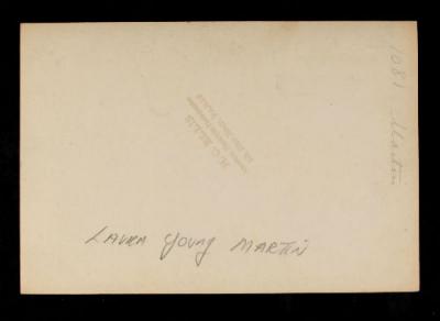 American Field Service ambulance 1081 with driver. Verso.