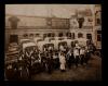 Early Ford Ambulances and Ford Motor Company employees in the courtyard of the Lycée Pasteur
